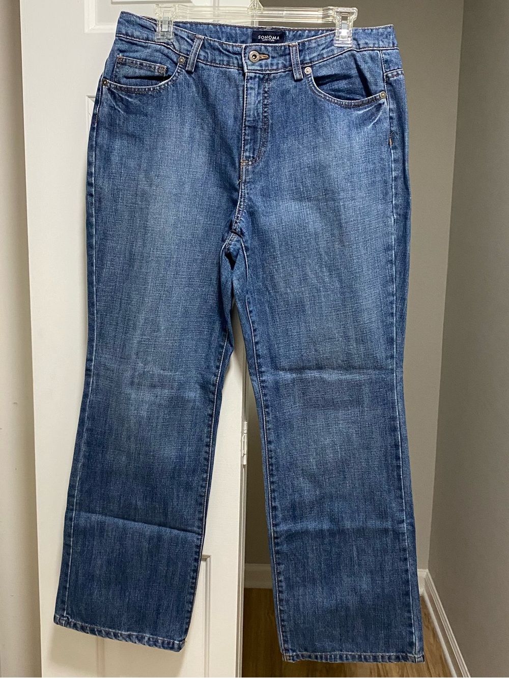 Sonoma Straight-Leg Jeans in Medium Blue Wash